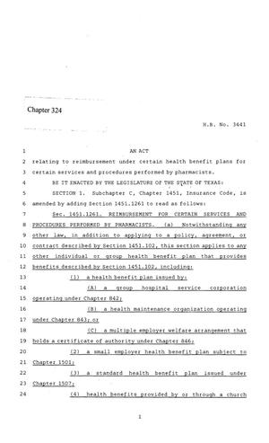 86th Texas Legislature, Regular Session, House Bill 3441, Chapter 324