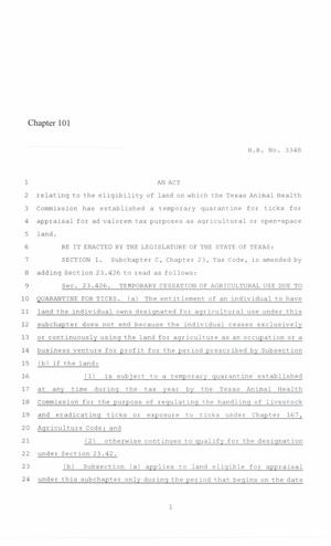 86th Texas Legislature, Regular Session, House Bill 3348, Chapter 101