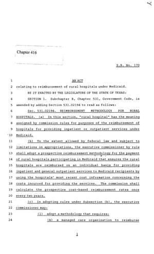 86th Texas Legislature, Regular Session, Senate Bill 170, Chapter 416