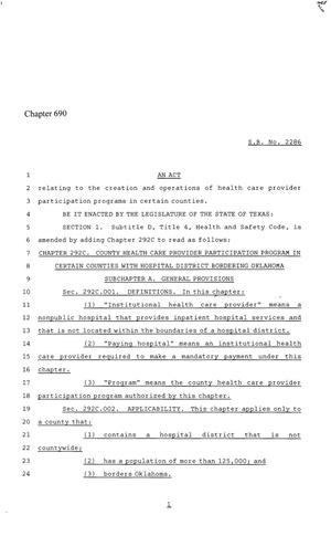 86th Texas Legislature, Regular Session, Senate Bill 2286, Chapter 690