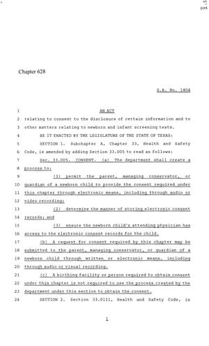86th Texas Legislature, Regular Session, Senate Bill 1404, Chapter 628