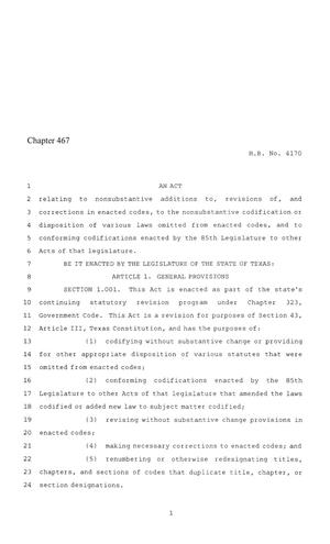 86th Texas Legislature, Regular Session, House Bill 4170, Chapter 467