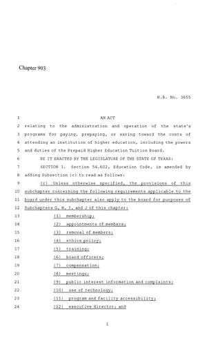 86th Texas Legislature, Regular Session, House Bill 3655, Chapter 903