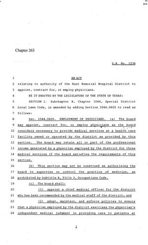 86th Texas Legislature, Regular Session, Senate Bill 1236, Chapter 263