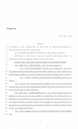 86th Texas Legislature, Regular Session, House Bill 1518, Chapter 46
