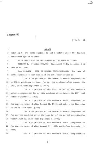 86th Texas Legislature, Regular Session, Senate Bill 12, Chapter 566