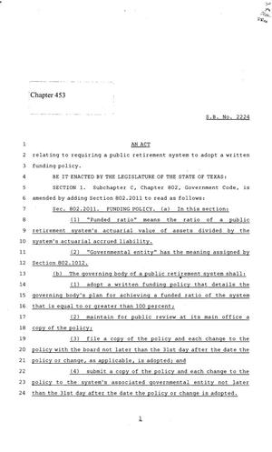86th Texas Legislature, Regular Session, Senate Bill 2224, Chapter 453