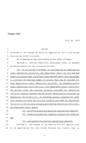 86th Texas Legislature, Regular Session, House Bill 1973, Chapter 1092