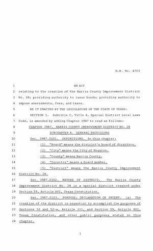 86th Texas Legislature, Regular Session, House Bill 4703