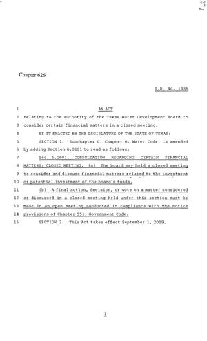 86th Texas Legislature, Regular Session, Senate Bill 1386, Chapter 626