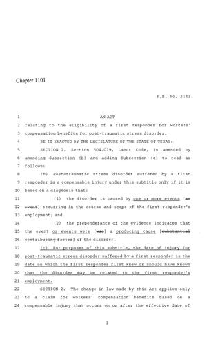 86th Texas Legislature, Regular Session, House Bill 2143, Chapter 1101