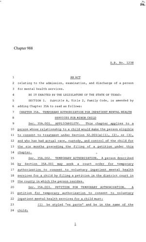 86th Texas Legislature, Regular Session, Senate Bill 1238, Chapter 988