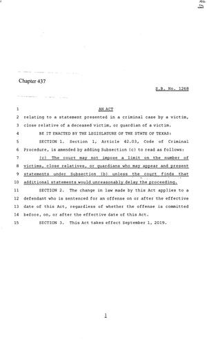 86th Texas Legislature, Regular Session, Senate Bill 1268, Chapter 437