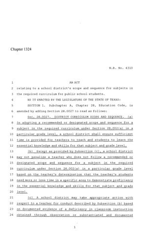 86th Texas Legislature, Regular Session, House Bill 4310, Chapter 1324