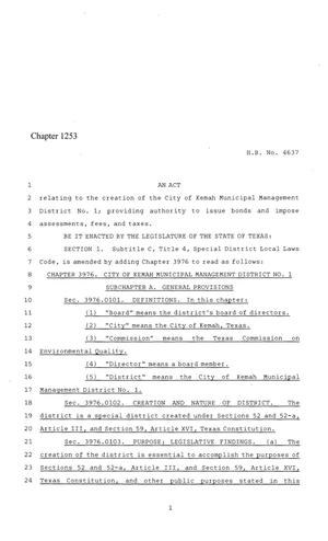 86th Texas Legislature, Regular Session, House Bill 4637, Chapter 1253