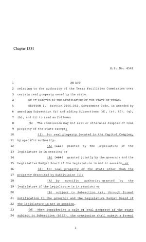 86th Texas Legislature, Regular Session, House Bill 4541, Chapter 1331