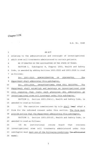 86th Texas Legislature, Regular Session, House Bill 3148, Chapter 1158