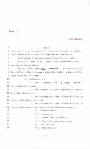 86th Texas Legislature, Regular Session, Senate Bill 450, Chapter 3