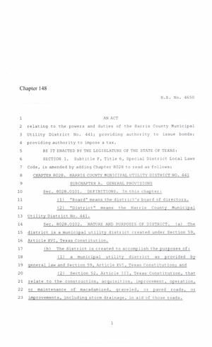 86th Texas Legislature, Regular Session, House Bill 4650, Chapter 148