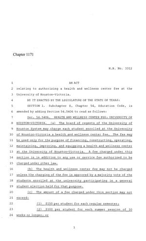 86th Texas Legislature, Regular Session, House Bill 3312, Chapter 1171