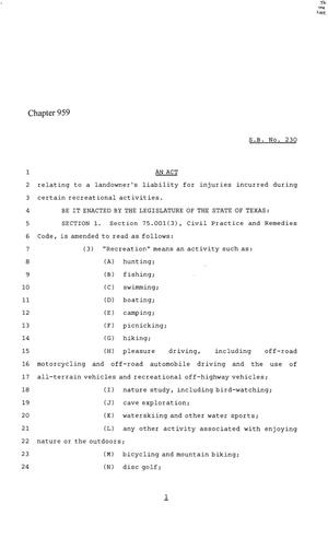 86th Texas Legislature, Regular Session, Senate Bill 230, Chapter 959