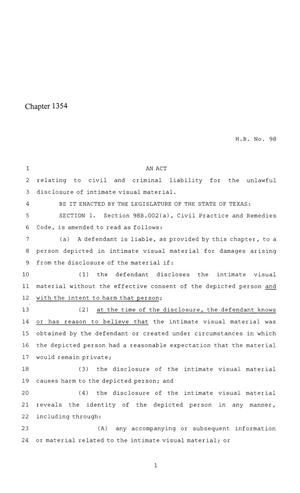 86th Texas Legislature, Regular Session, House Bill 98, Chapter 1354