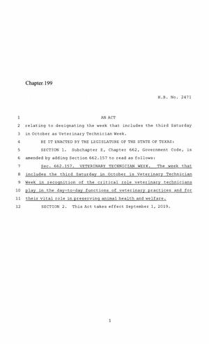 86th Texas Legislature, Regular Session, House Bill 2471, Chapter 199