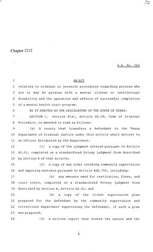 86th Texas Legislature, Regular Session, Senate Bill 562, Chapter 1212