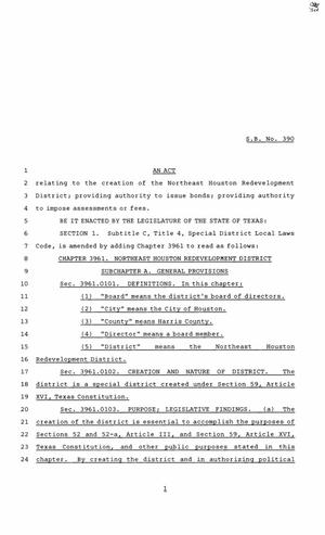 86th Texas Legislature, Regular Session, Senate Bill 390