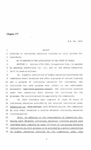 86th Texas Legislature, Regular Session, House Bill 1415, Chapter 177