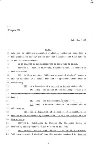 86th Texas Legislature, Regular Session, Senate Bill 1557, Chapter 269