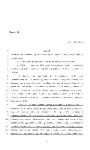 86th Texas Legislature, Regular Session, House Bill 4236, Chapter 921