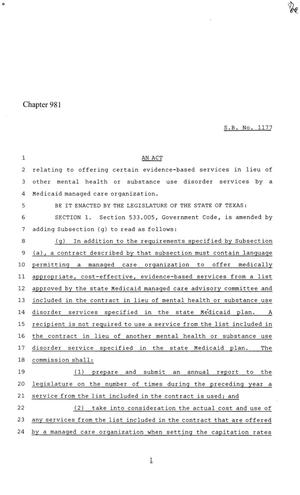 86th Texas Legislature, Regular Session, Senate Bill 1177, Chapter 981