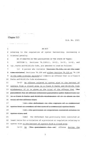 86th Texas Legislature, Regular Session, House Bill 2321, Chapter 313