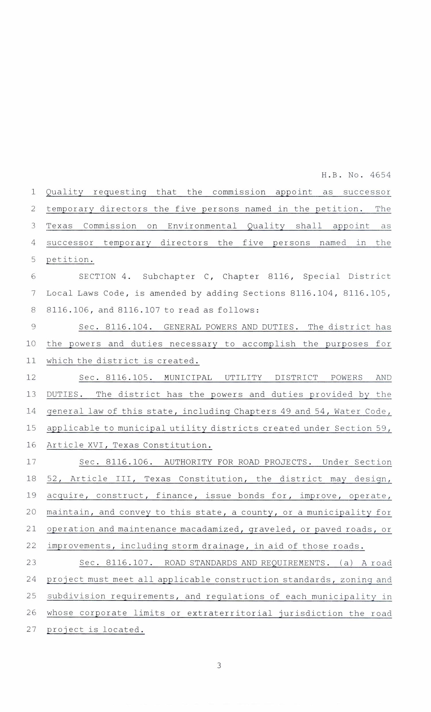 86th Texas Legislature, Regular Session, House Bill 4654, Chapter 149
                                                
                                                    [Sequence #]: 3 of 8
                                                