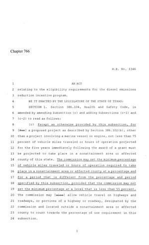 86th Texas Legislature, Regular Session, House Bill 1346, Chapter 766