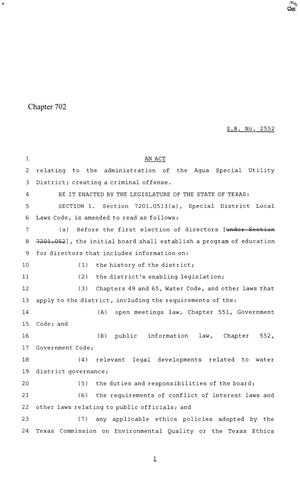86th Texas Legislature, Regular Session, Senate Bill 2552, Chapter 702