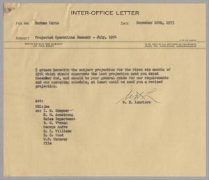 [Letter from W. H. Louviere to Herman Lurie, December 10, 1953]