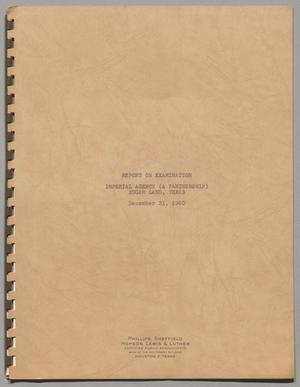 [Report on Examination by Imperial Agency, December 31, 1960]