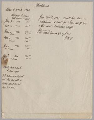 Primary view of object titled '[List of Bonuses and Stock Accruals]'.