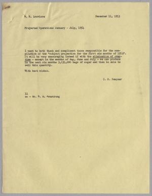 [Letter from I. H. Kempner to W. H. Louviere, December 11, 1953]