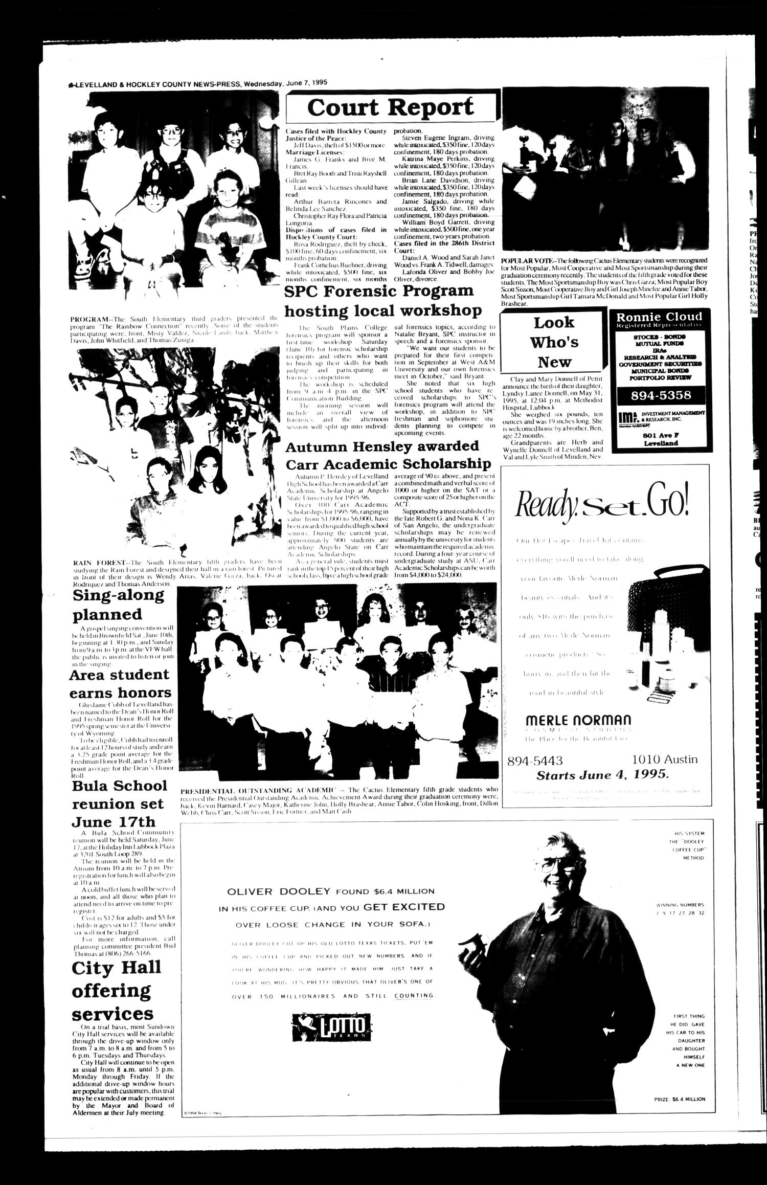 Levelland and Hockley County News-Press (Levelland, Tex.), Vol. 17, No. 20, Ed. 1 Wednesday, June 7, 1995
                                                
                                                    [Sequence #]: 4 of 12
                                                