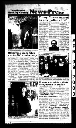 Primary view of object titled 'Levelland and Hockley County News-Press (Levelland, Tex.), Vol. 26, No. 3, Ed. 1 Wednesday, April 9, 2003'.