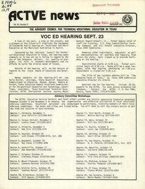 Primary view of object titled 'ACTVE News, Volume 12, Number 9, September 1981'.