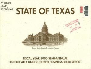 Primary view of object titled 'Texas Historically Underutilized Business Semi-Annual Report: 2000'.
