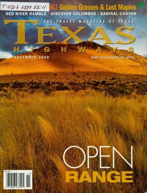Primary view of object titled 'Texas Highways, Volume 55, Number 11, November 2008'.