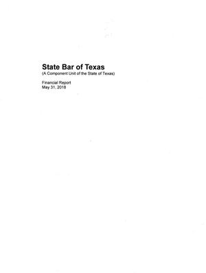Primary view of object titled 'State Bar of Texas Annual Financial Report: 2018'.