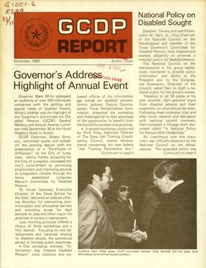 GCDP Report, Volume 83, Number 11, November 1983