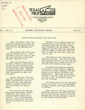 Texas First, Volume 1, Number 10, June 1977
