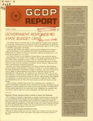 GCDP Report, Volume 86, Number 8, August 1986